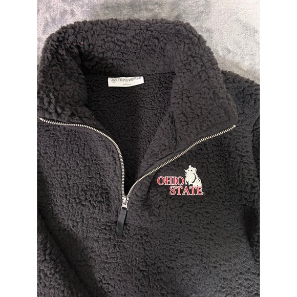 Ohio State Buckeyes Sherpa Fleece Quarter Zip Pullover‎ Jacket - Picture 2 of 6